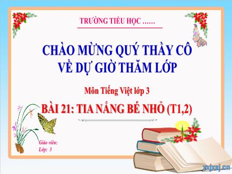 Bài giảng Tiếng Việt 3 (Kết nối tri thức) - Bài 21: Tia nắng bé nhỏ (Tiết 1+2) - Nguyễn Thị Hậu