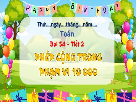 Bài giảng Toán 3 (Kết nối tri thức) - Bài 54: Phép cộng trong phạm vi 10 000 (Tiết 2) - Lê Thị Lan