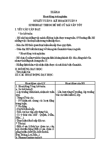 Giáo án Tiếng Việt + Toán 3 - Tuần 9 - Năm học 2023-2024 - Lê Thị Lan