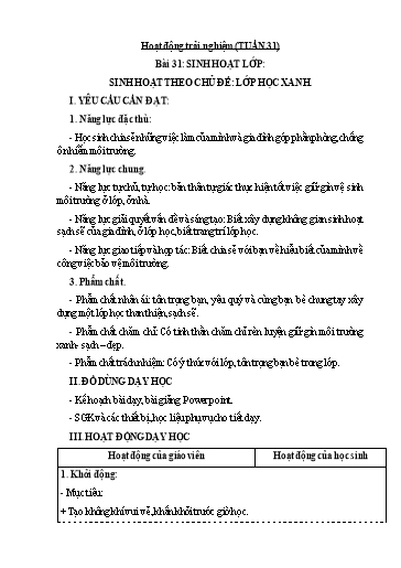 Giáo án Tiếng Việt + Toán Lớp 3 - Tuần 32 - Năm học 2023-2024 - Lê Thị Lan