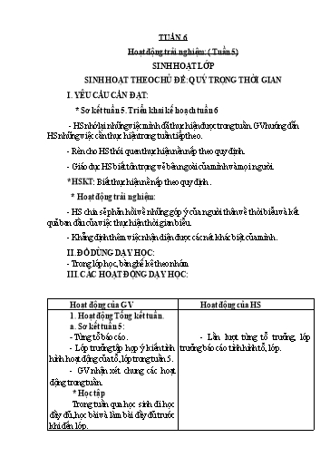Giáo án Tiếng Việt + Toán Lớp 3 - Tuần 6 - Năm học 2023-2024 - Lê Thị Lan