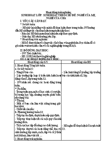 Kế hoạch bài dạy Tiếng Việt + Toán 3 - Tuần 33 - Năm học 2023-2024 - Lê Thị Phương